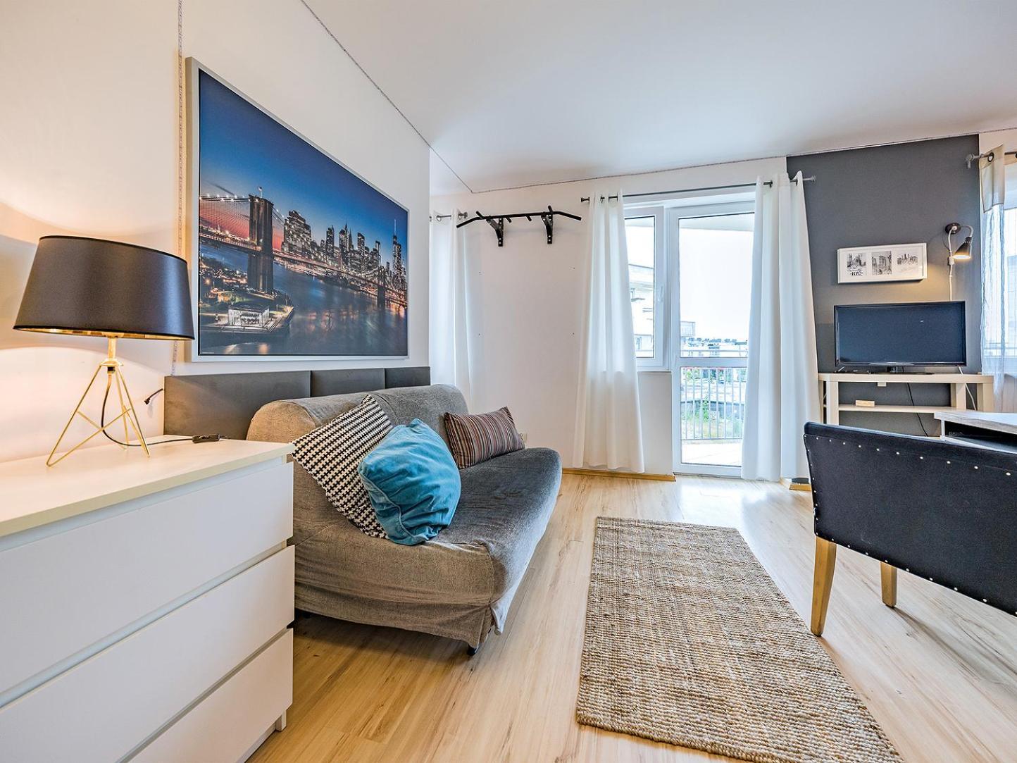 Apartament Z Balkonem I Bezplatnym Parkingiem กดัญสก์ ภายนอก รูปภาพ
